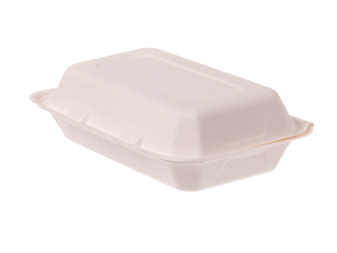 Lunchbox Menübox ungeteilt Bagasse 162x244x72mm - 500 Stück