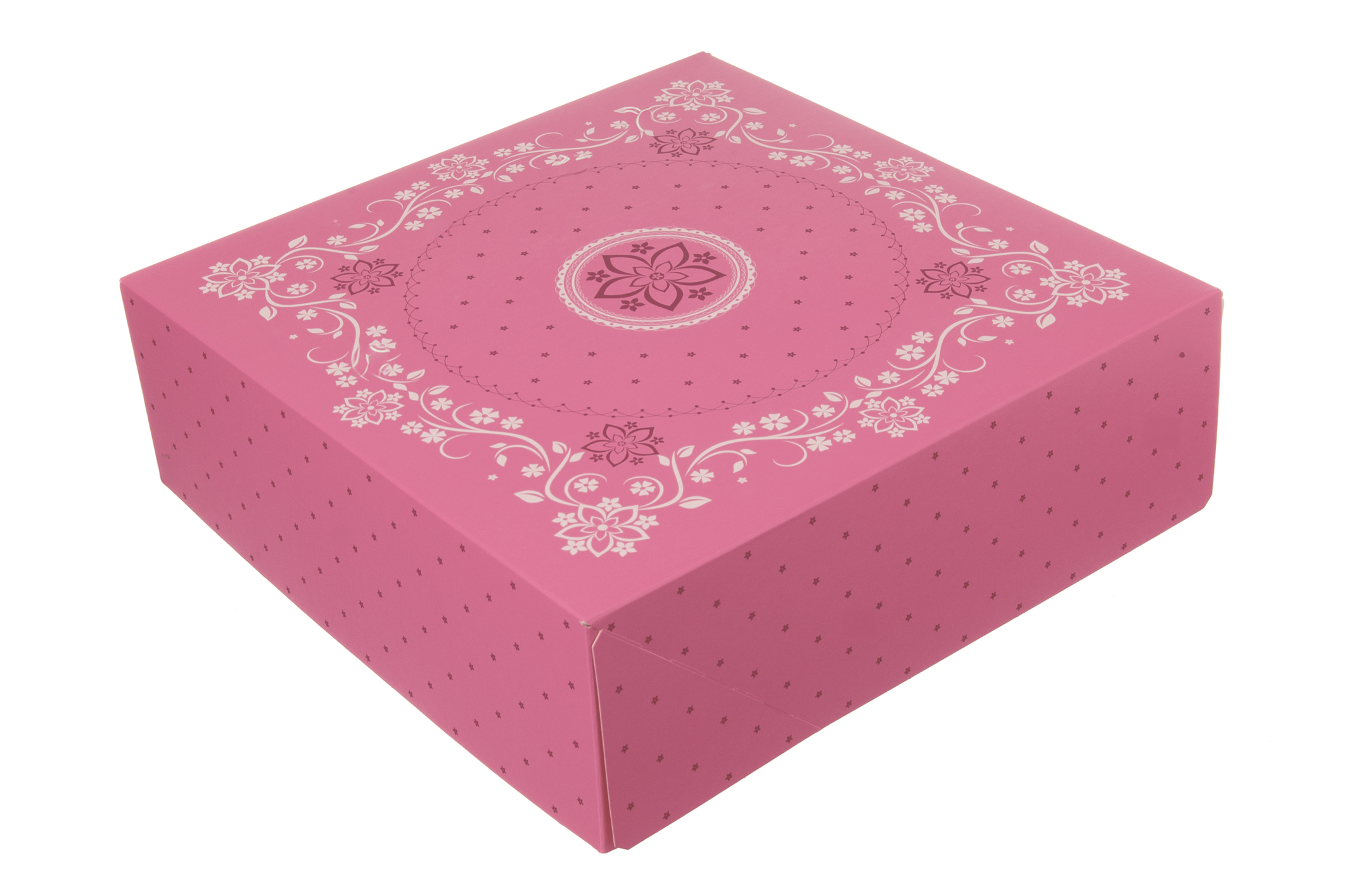 Tortenkarton 1-teilig 340x340x110mm pink - 50 Stück