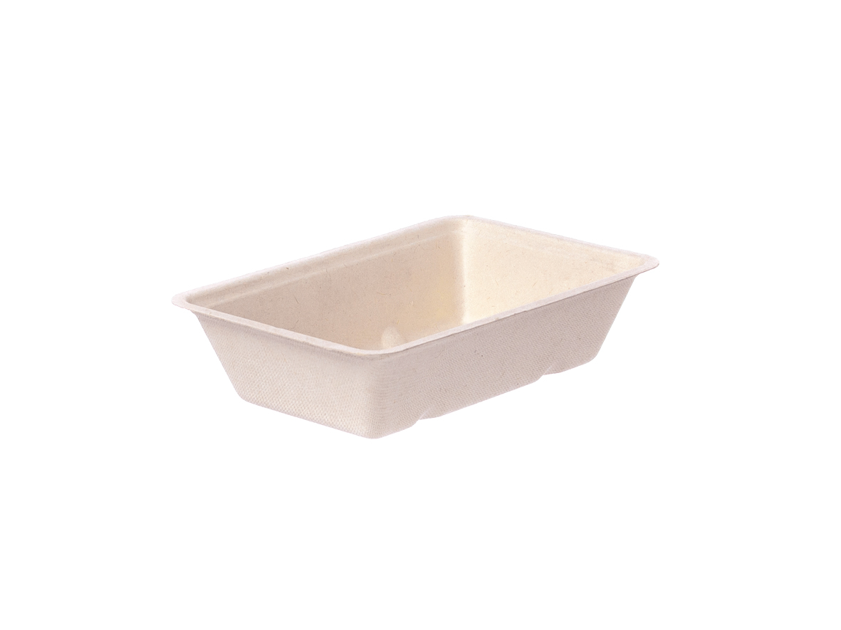 Snackschale ungeteilt Bagasse 144x97x35mm - 800 Stück