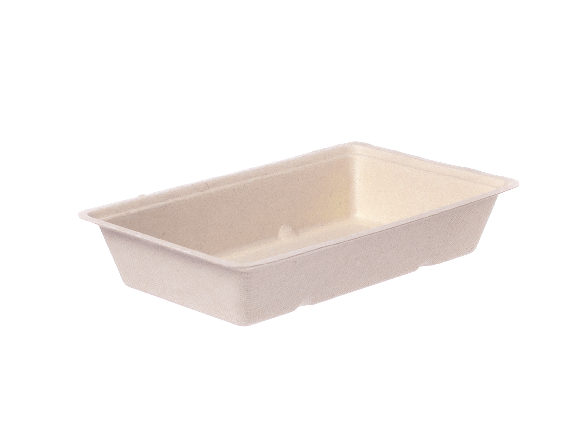 Snackschale ungeteilt Bagasse 190x117x36mm - 800 Stück