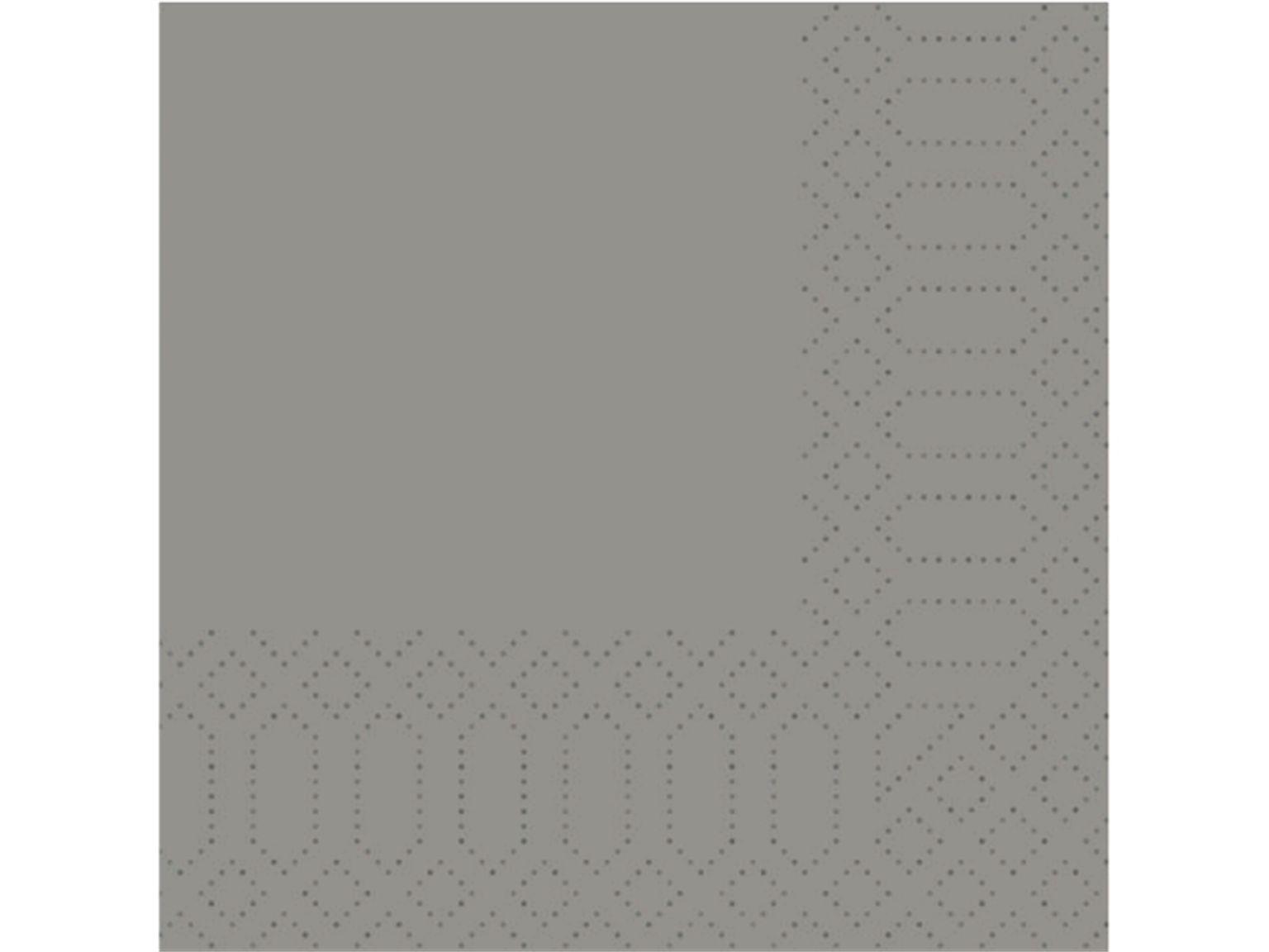 Serviette 40x40cm 3-lagig 1/4 Falz Grau - 1000 Stück