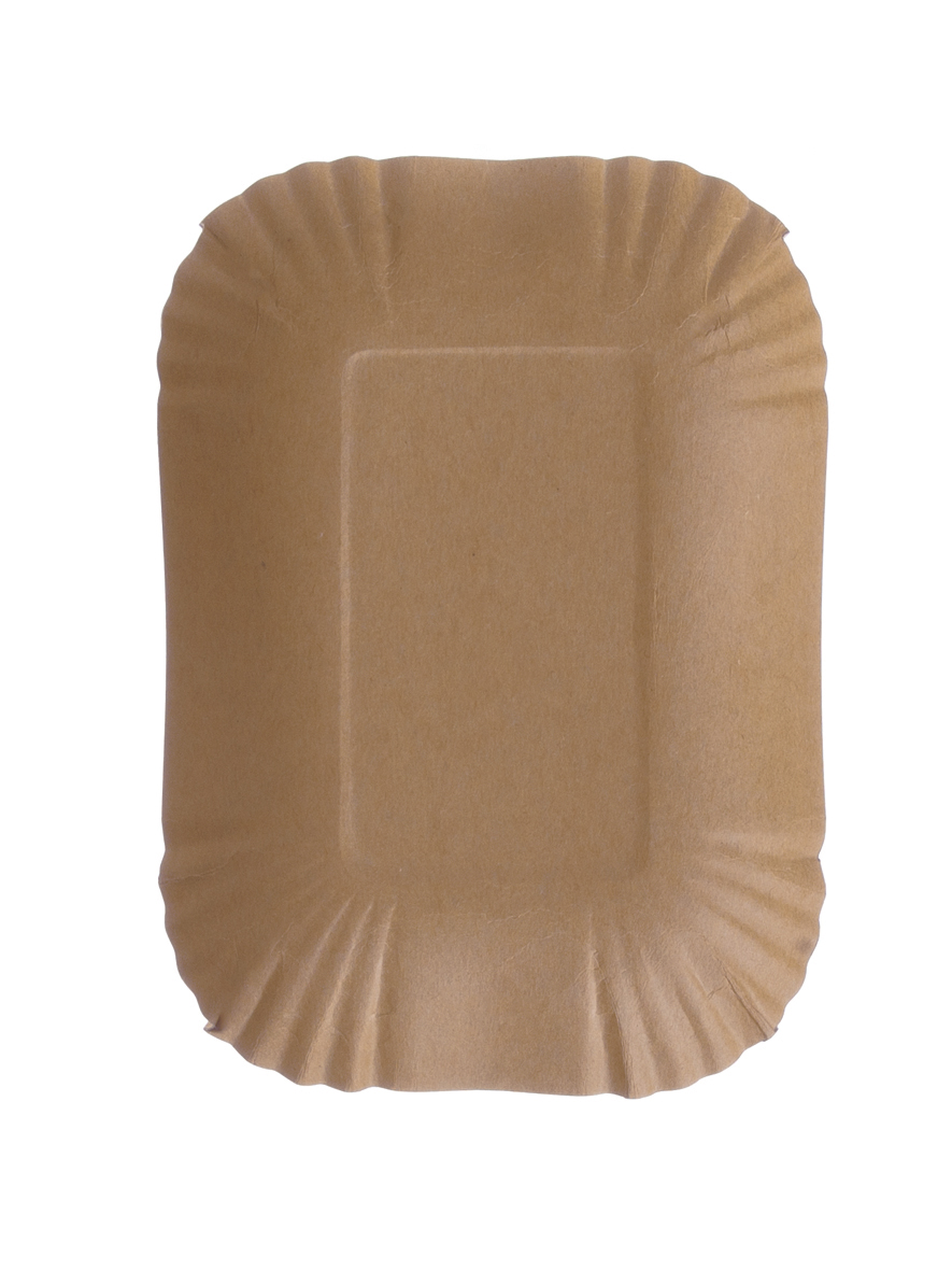 Bio Pommesschale Pappschale Snackschale braun 13x17,5x3 cm - 1000 Stück