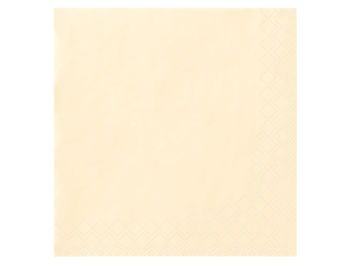 Serviette 24x24cm 3-lagig 1/4 Falz Creme - 1000 Stück