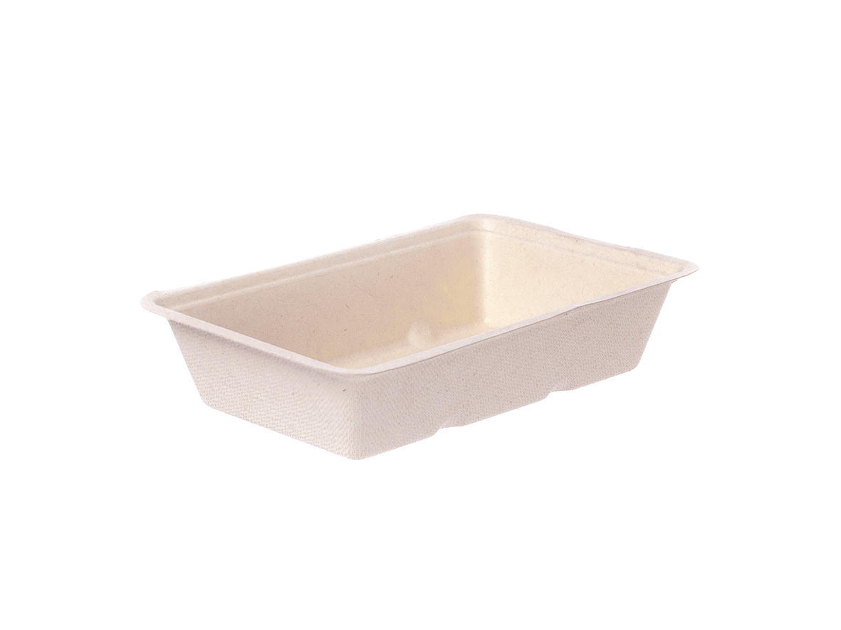 Snackschale ungeteilt Bagasse 162x108x36mm - 800 Stück