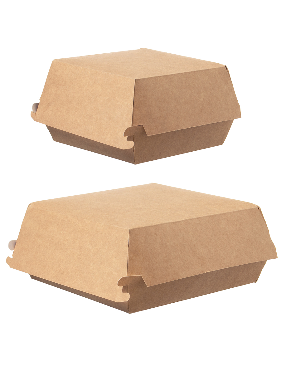 Burgerbox Hamburger Box NATURE 145x145x80mm - 400 Stück